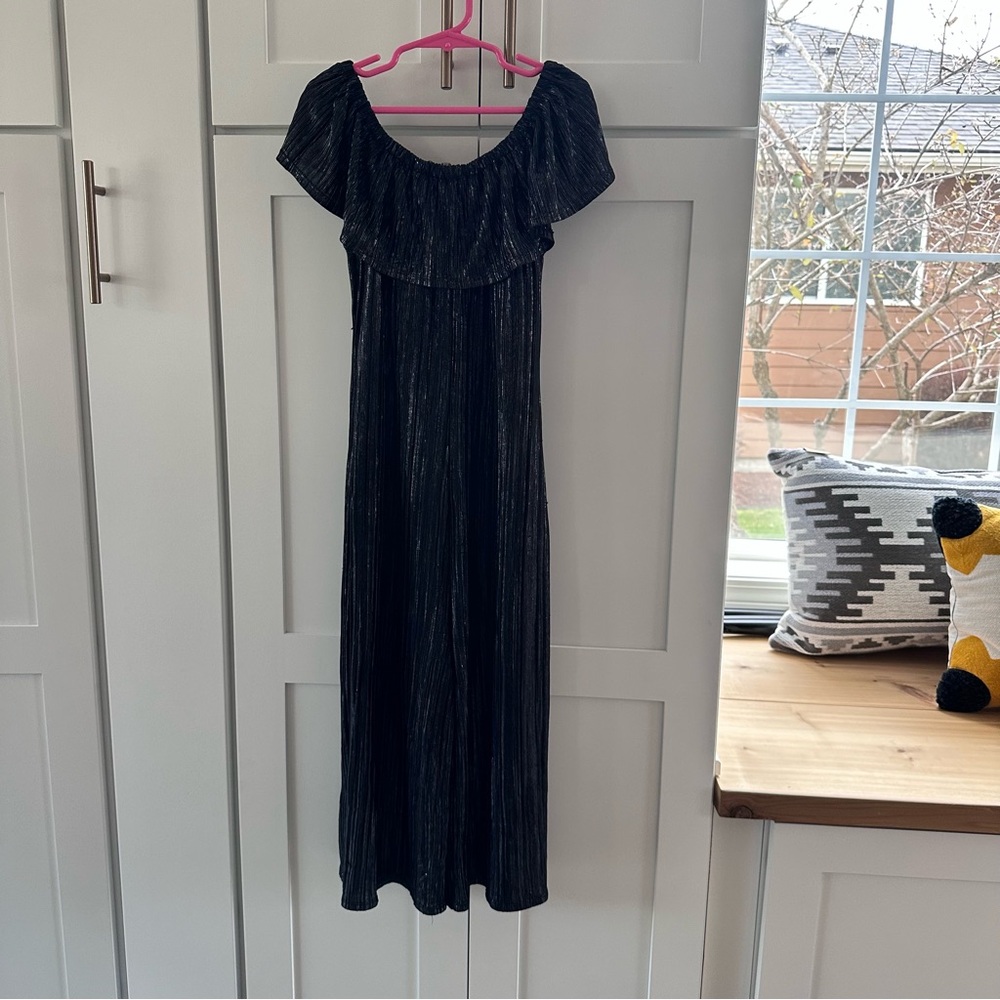 ART CLASS black pleated Ruffle Jumpsuit - Picture 3 of 7